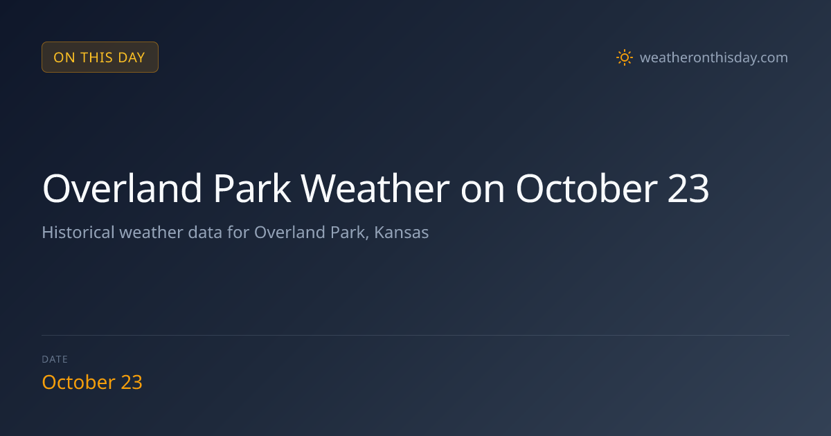 Overland Park Weather on July 30 | Avg Highs, Lows & Records